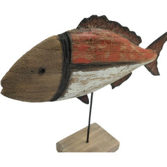 Handcrafted Fish On Base 30cm