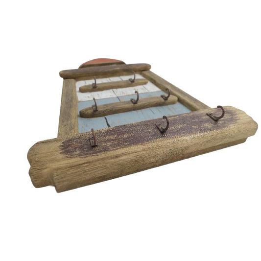 Handcraftedwall Hanging Lighthouse w 5 Hooks 38cm