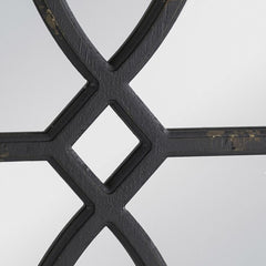 Set 2 Black Carved Wall Mirrors 67cm