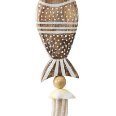 Handcrafted Our Home 2-Piece Driftwood W Fish Wall Art 15x50cm