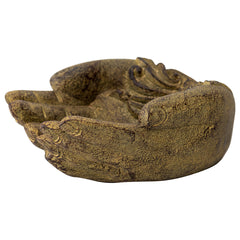 Handcrafted Mouded Sincerity Hands ( small incence stick holder) 18x13cm