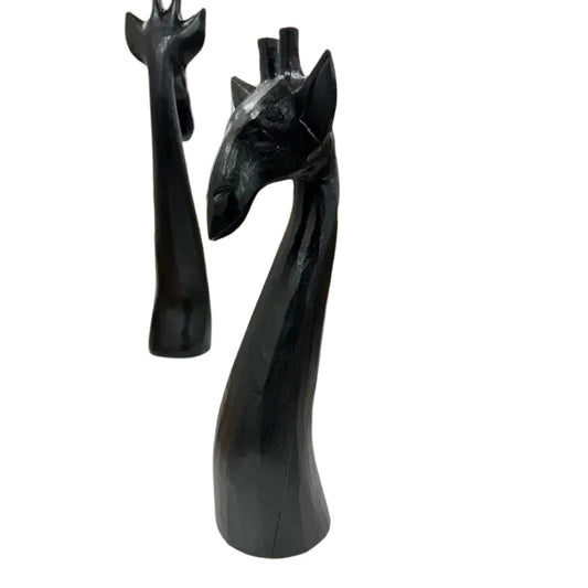Handcrafted Black Giraffe Ornament 37cm