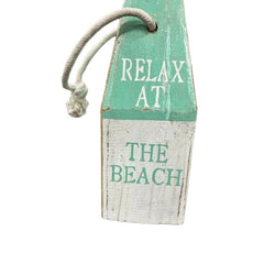 Handcrafted Sky Blue Beach House Door Stop 30cm