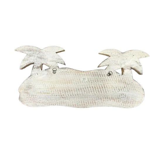 Handcrafted Wall Key Holder W Palm Trees 40cm