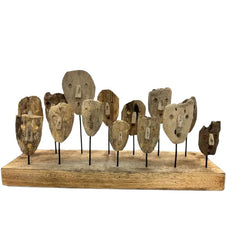 Handcrafted Mask Faces Figurines 60cm