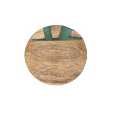 Handcrafted Coastal Finish 4pc Coaster Set w Tie 10cm