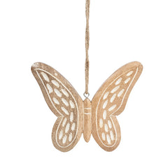 Set 2 Handcrafted Hanging Butterflies 18cm, 15cm