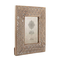Handcrafted 5x7in 'Diamond Flower' Photoframe 29cm