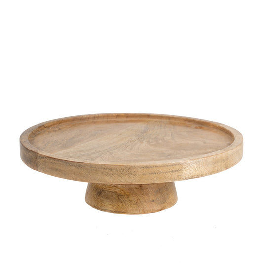 Handcrafted Mango Wood Classic Footed Cake Stand 30cm
