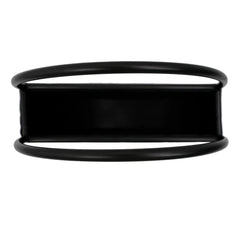 Premium Floating Half Moon / Semi Circle Metal Wall Planter | Onyx Black 35cm