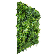 White Grassy Greenery Vertical Garden / Green Wall UV Resistant 100cm x 100cm