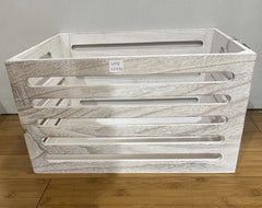 Wood Crates White Wash 40x22cm
