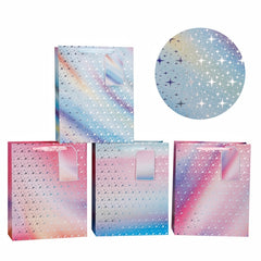 bulk 24 Medium Galaxy Gift Bag Foiled Assort 23cm