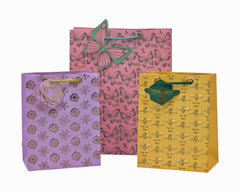 bulk 24 Large Foiled Luxury Garden Gift Bag 3 Assort 32cm