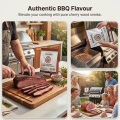 ASMOKE 100% Natural Cherry Wood BBQ Smoker Pellets (9kg / 20lbs) x2