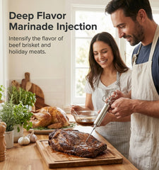 ASMOKE Stainless Steel Meat Injector Syringe Kit