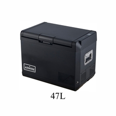 ASMOKE Premium Mini Fridge | 47L Compact Refrigerator with Roll-Bond Evaporator & Internal Light for Camping, RV & BBQ