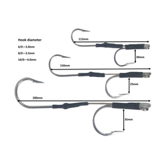 Swimerz Jigging & Trolling Hooks, 180 Double, 10/0, Qty 3