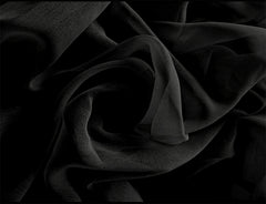 2 Long drop Sheer Voile Curtains 588cm wide 270cm Drop +Hooks Pinch Pleat Black