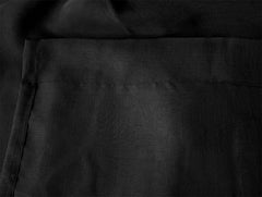 2 Long drop Sheer Voile Curtains 588cm wide 270cm Drop +Hooks Pinch Pleat Black