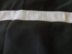 2 Long drop Sheer Voile Curtains 588cm wide 270cm Drop +Hooks Pinch Pleat Black