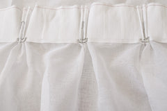 2 Long drop Sheer Voile Curtains 580cm wide 270cm long+30 Hooks Pinch Pleat New
