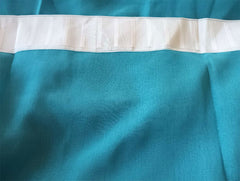 2 Long drop Sheer Voile Curtains 592cm x 270cm Drop+Hooks Pinch Pleat Lake Blue