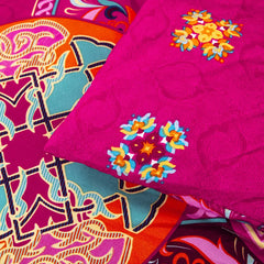 Aesthetic Glow Floral 3‑Piece Comforter Set with Matching Shams