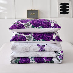Luxe Loft Purple rose Quilted Comforter & Shams – Trending 3‑Piece Set