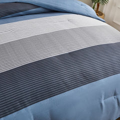 Coastal Drift striped Comforter Bundle – Breezy 3‑Piece Bedding