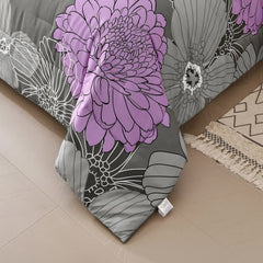 Cloud Nine grey purple Bedding – 3‑Piece Comforter Set for Everyday Chill