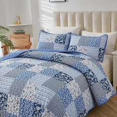Vintage-Inspired Big Check Queen Bedding Set Cozy & Stylish