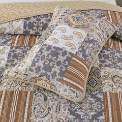 Quietude Quilted coverlet and pillowcovers set: Perfect for Relaxation - Queen size