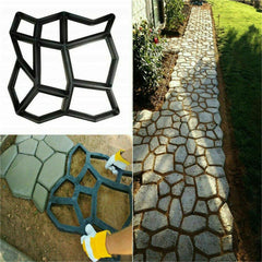DIY Path Maker Concrete Mould Paver Patio Garden Brick Slab Pavement Cement Mold