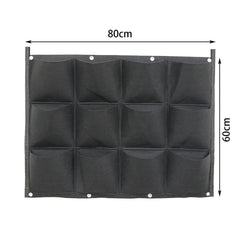 24Pocket Vertical Garden Planter Wall Hanging Herbs Plant Seed Bag Home Decor AU
