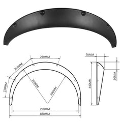 4 Pcs Universal Car Fender Flares Flexible Durable Body Wheel Extra Wide Arches
