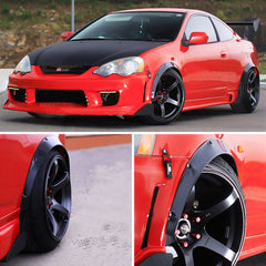 4 Pcs Universal Car Fender Flares Flexible Durable Body Wheel Extra Wide Arches