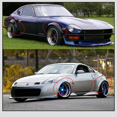 4 Pcs Universal Car Fender Flares Flexible Durable Body Wheel Extra Wide Arches