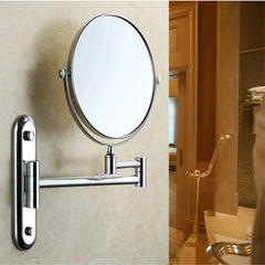 Bath Mirror 5X Magnification Wall Mounted Adjustable Makeup Mirror Arm Extend