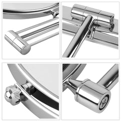 Bath Mirror 5X Magnification Wall Mounted Adjustable Makeup Mirror Arm Extend