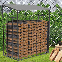 Heavy Duty Firewood Log Rack Large Storage Holder Shed Rack Outdoor Garden Yard