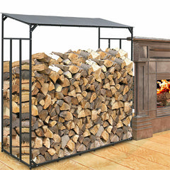 Heavy Duty Firewood Log Rack Large Storage Holder Shed Rack Outdoor Garden Yard