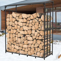 Heavy Duty Firewood Log Rack Large Storage Holder Shed Rack Outdoor Garden Yard