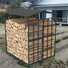 Heavy Duty Firewood Log Rack Large Storage Holder Shed Rack Outdoor Garden Yard