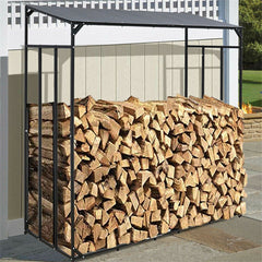 Heavy Duty Firewood Log Rack Large Storage Holder Shed Rack Outdoor Garden Yard