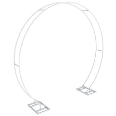Round Arch Backdrop Stand for Wedding Party Metal Pipe Frame Archway Decoration Indoor Outdoor Double Rails 2.2m