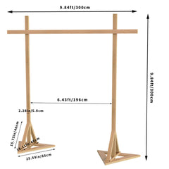 Heavy Duty Square Wedding Arch Wooden Backdrop Stand Balloon Floral Arch Frame