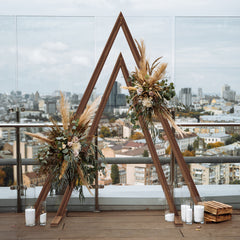 Set of 2 Nesting Wood Wedding Arch Huge Decorative Garden Wedding Backdrop Stand