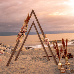 Set of 2 Nesting Wood Wedding Arch Huge Decorative Garden Wedding Backdrop Stand