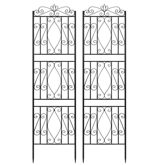 2 Pcs Large Metal Garden Trellis for Outdoor Yard & Patio